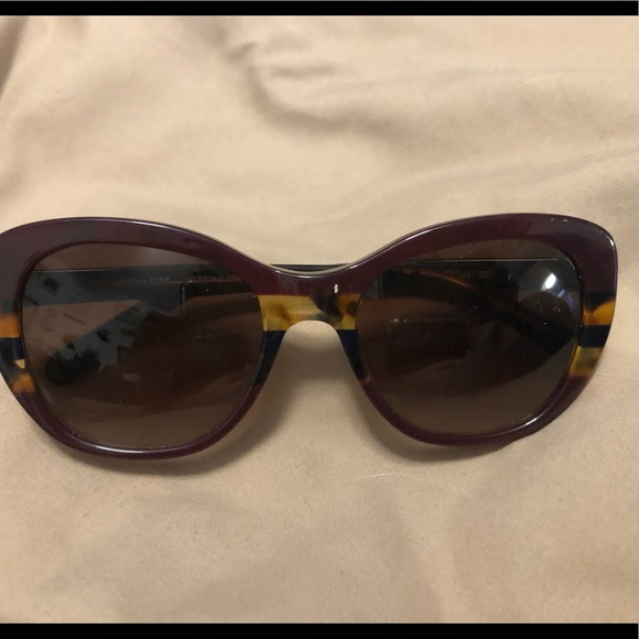 Coach Aubgn Navy Tort Varsity Stripe Sunglasses - Picture 4 of 8